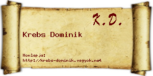 Krebs Dominik névjegykártya